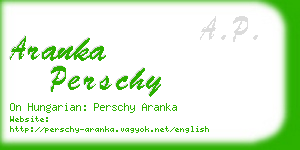 aranka perschy business card